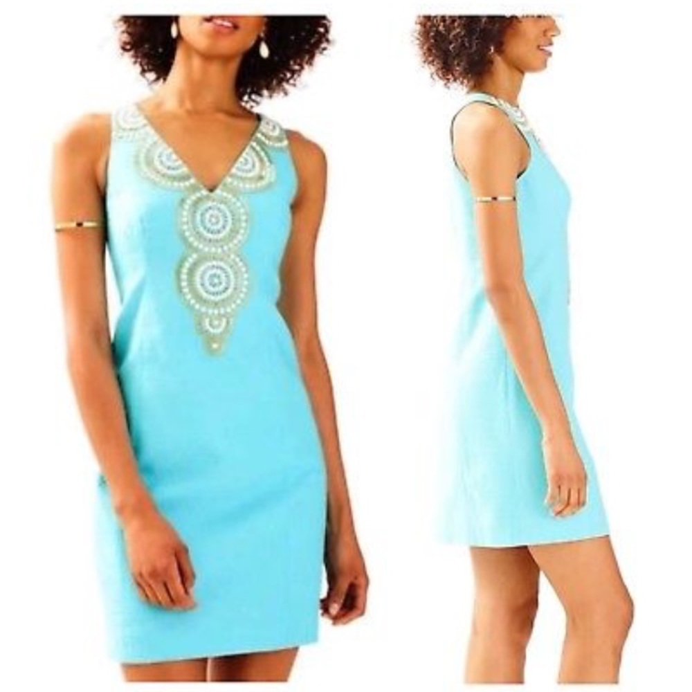Lilly Pulitzer Gabby shift dress serene Blue Sz 4